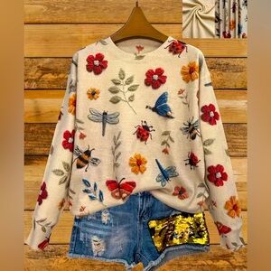 Floral Long Sleeve Sweater